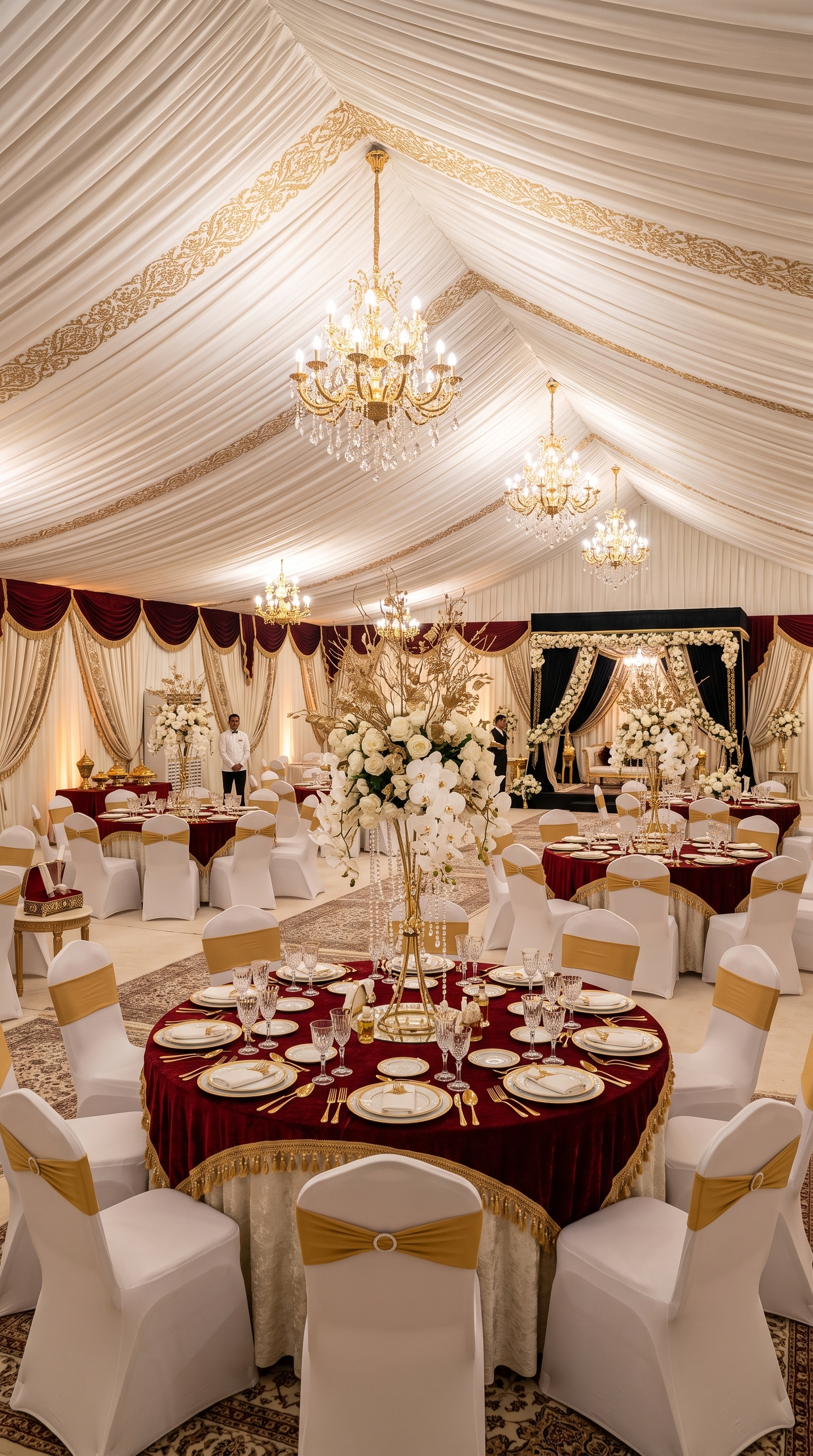 Opulent Royal Wedding Banquet Marquee & Kosha